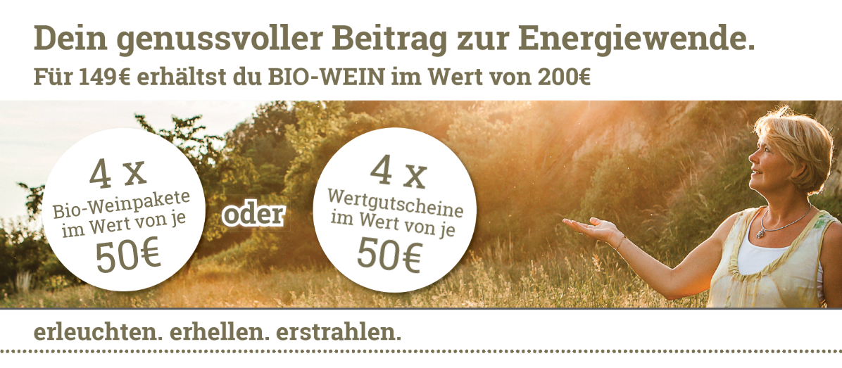 Für 149 € erhältst Du BIO-Wein im Wert von 200 €